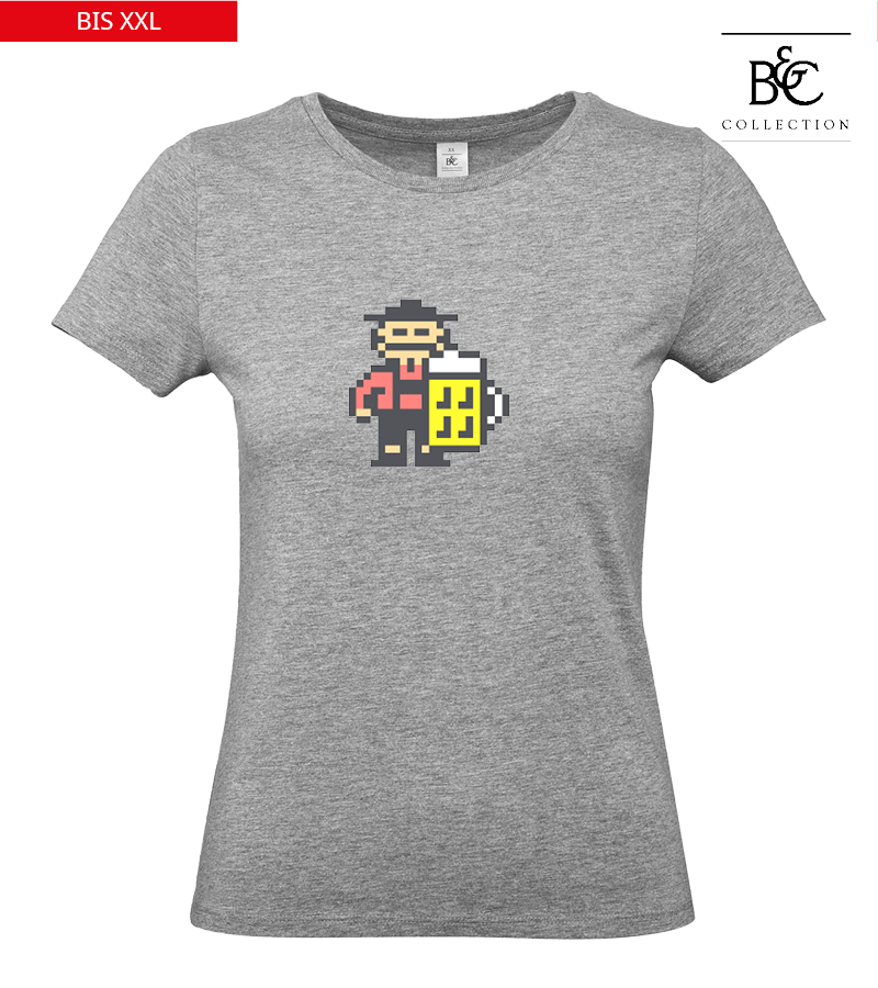 B&C Damen T-Shirt Sports Grey "Jacob"