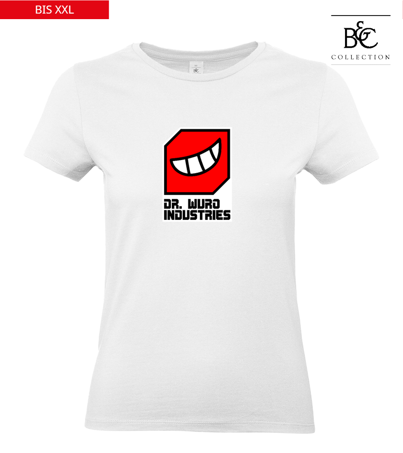 B&C Damen T-Shirt White "Anton Frontprint"
