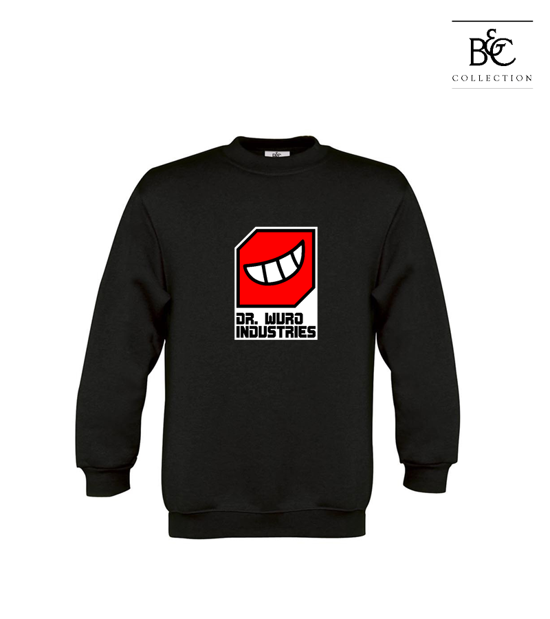 B&C Kinder Sweatshirt Black "Anton Frontprint"