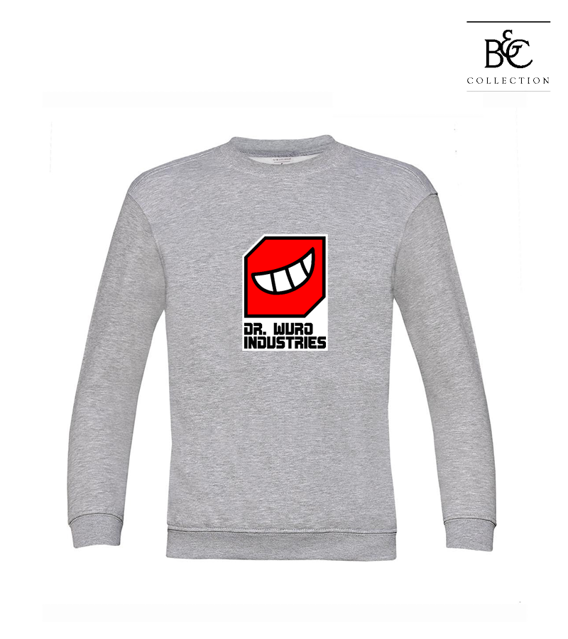 B&C Kinder Sweatshirt Heather Grey "Anton Frontprint"