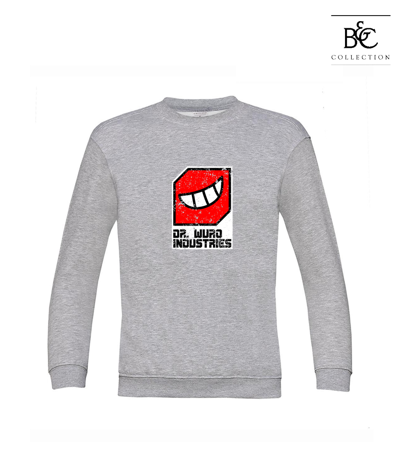 B&C Kinder Sweatshirt Heather Grey "Uwe Frontprint"