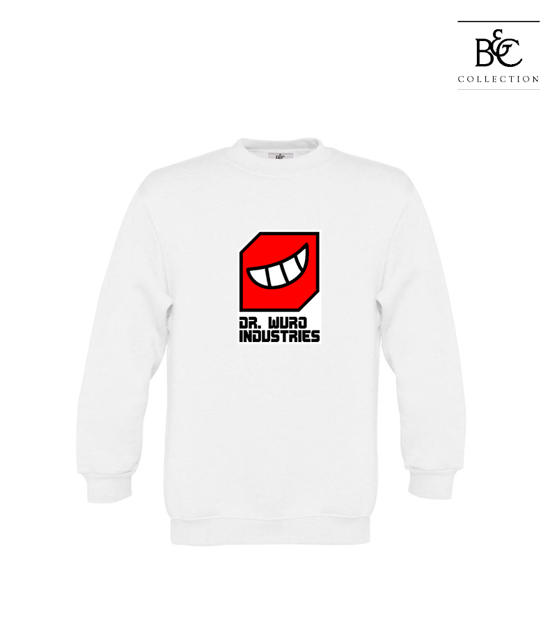 B&C Kinder Sweatshirt White "Anton Frontprint"