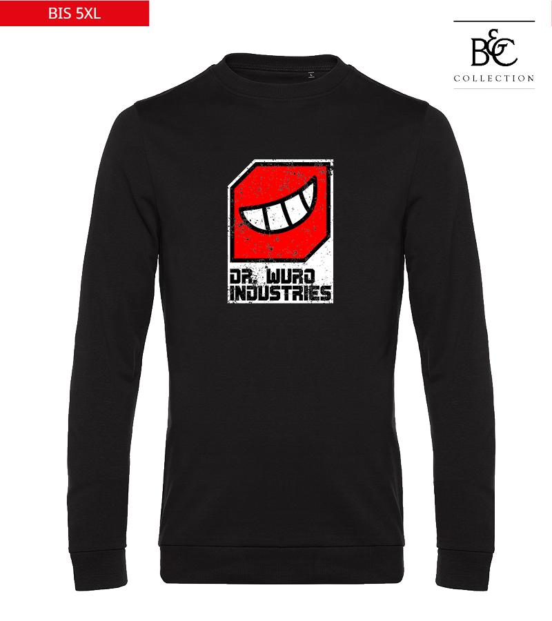 B&C Herren Sweatshirt Black Pure "Uwe Frontprint"
