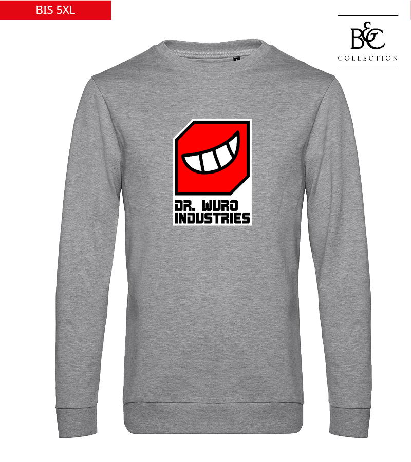 B&C Herren Sweatshirt Heather Grey "Anton Frontprint"
