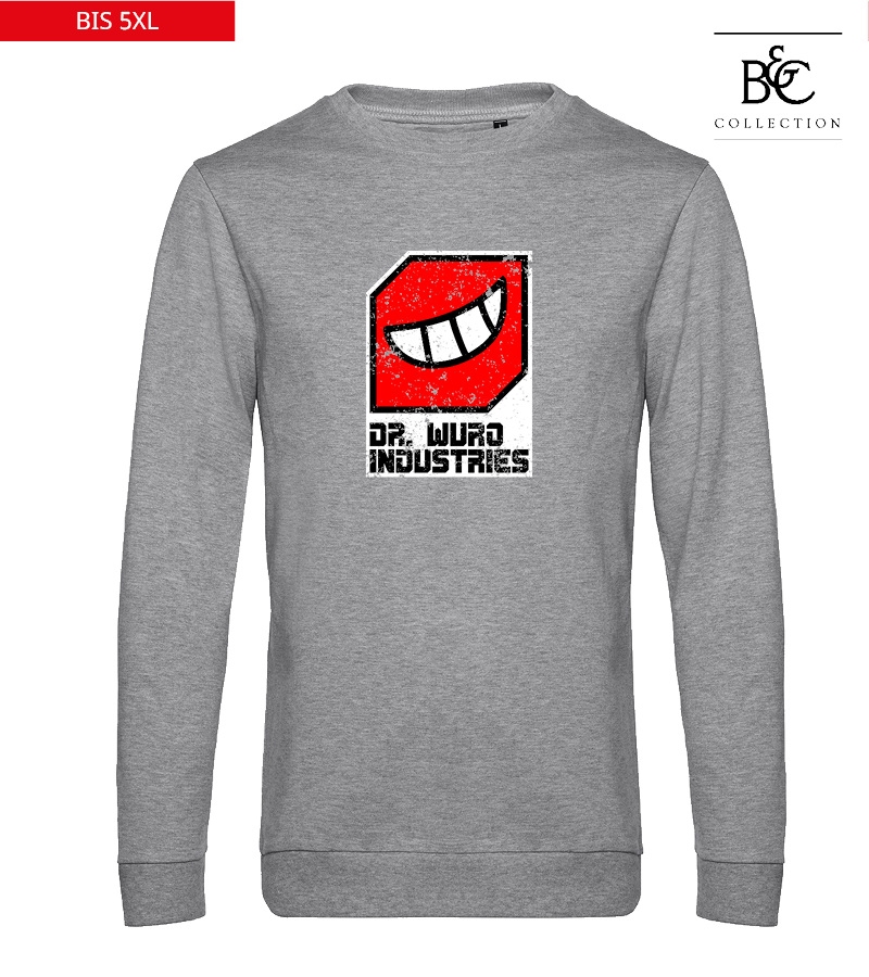 B&C Herren Sweatshirt Heather Grey "Uwe Frontprint"