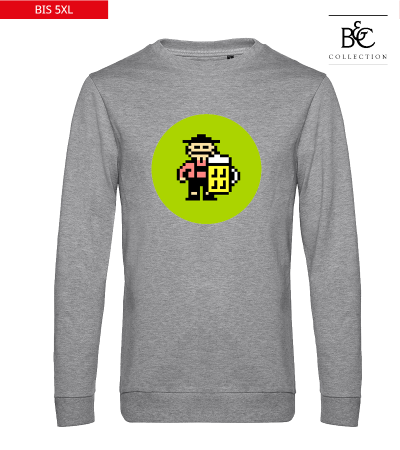 B&C Herren Sweatshirt Heather Grey "Isack"
