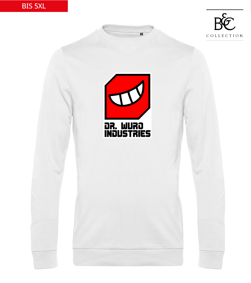 B&C Herren Sweatshirt White "Anton Frontprint"