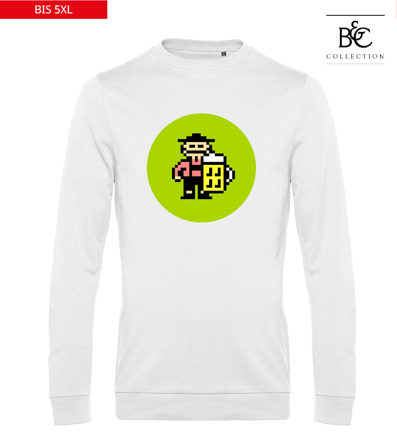 B&C Herren Sweatshirt White "Isack"