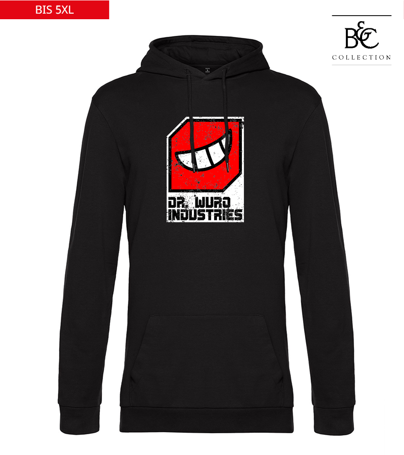B&C Herren Hoodie Black Pure "Uwe Frontprint"