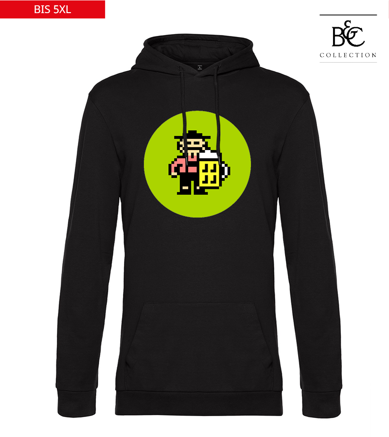 B&C Herren Hoodie Black Pure "Isack"
