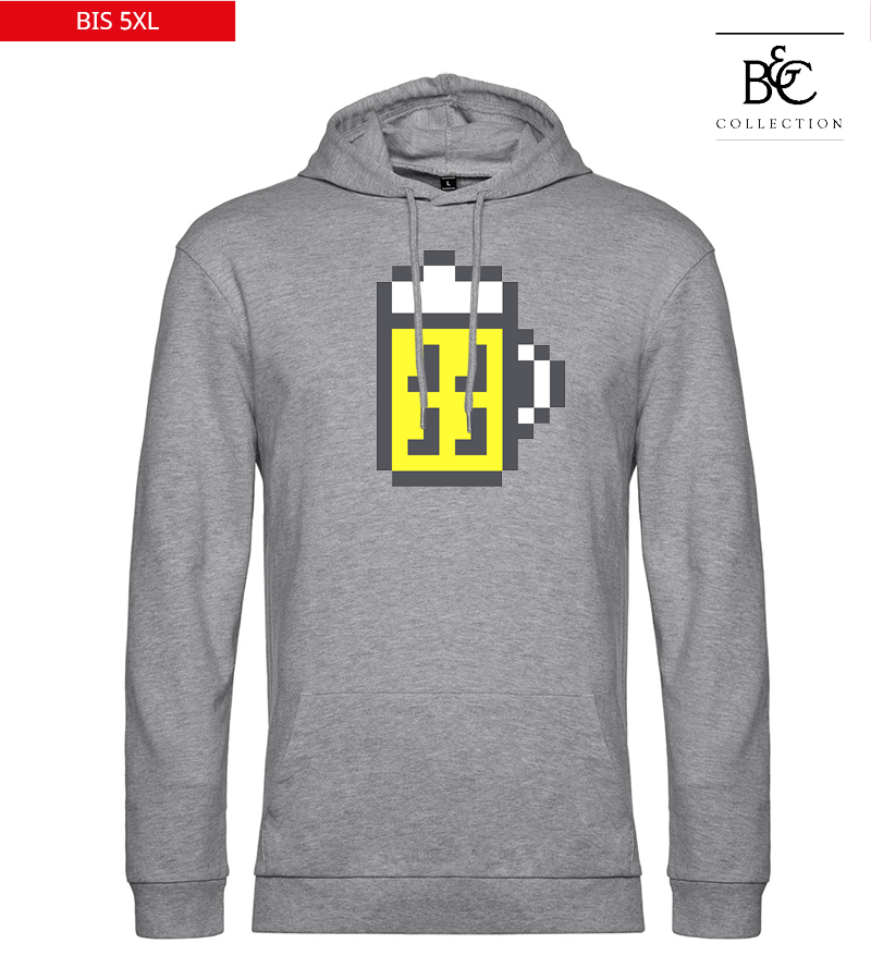 B&C Herren Hoodie Heather Grey "Bono"
