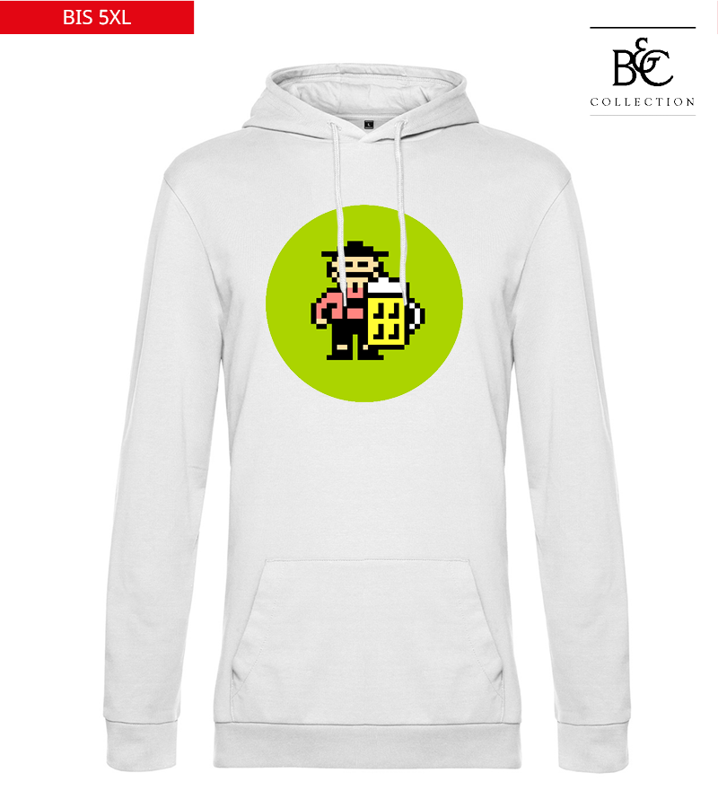 B&C Herren Hoodie White "Isack"