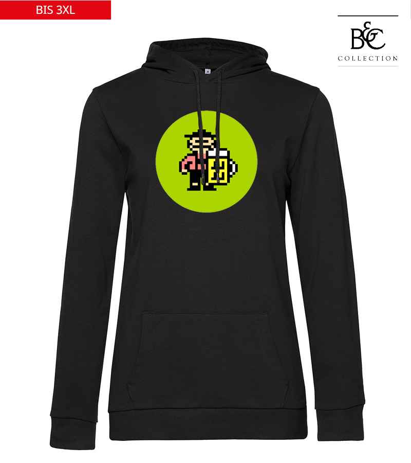B&C Damen Hoodie Black Pure "Isack"