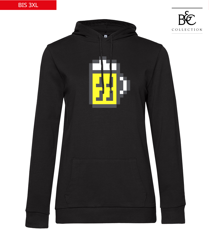 B&C Damen Hoodie Black Pure "Bono"