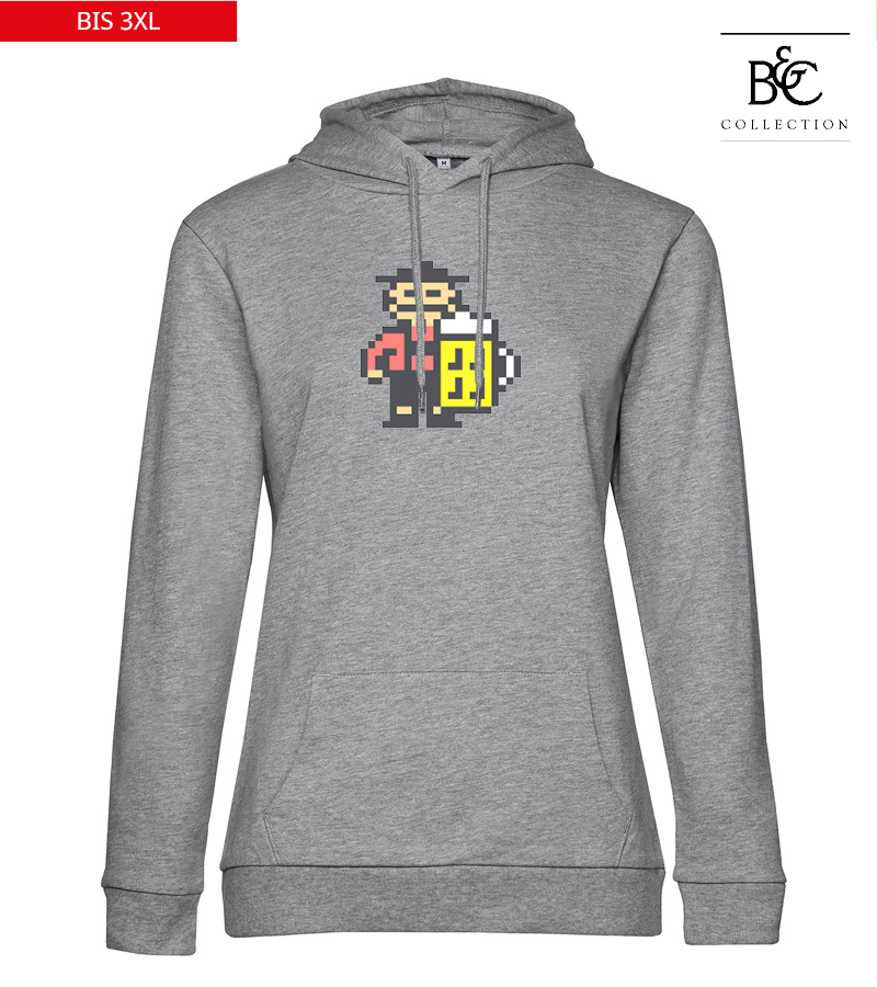 B&C Damen Hoodie Heather Grey "Jacob"