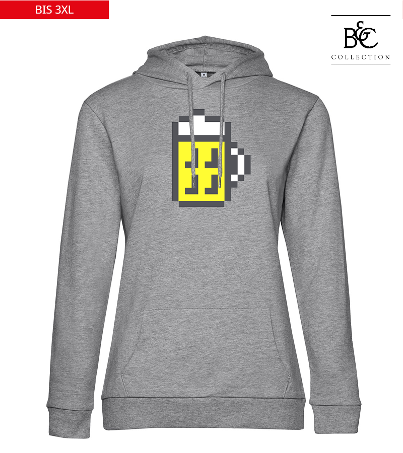 B&C Damen Hoodie Heather Grey "Bono"
