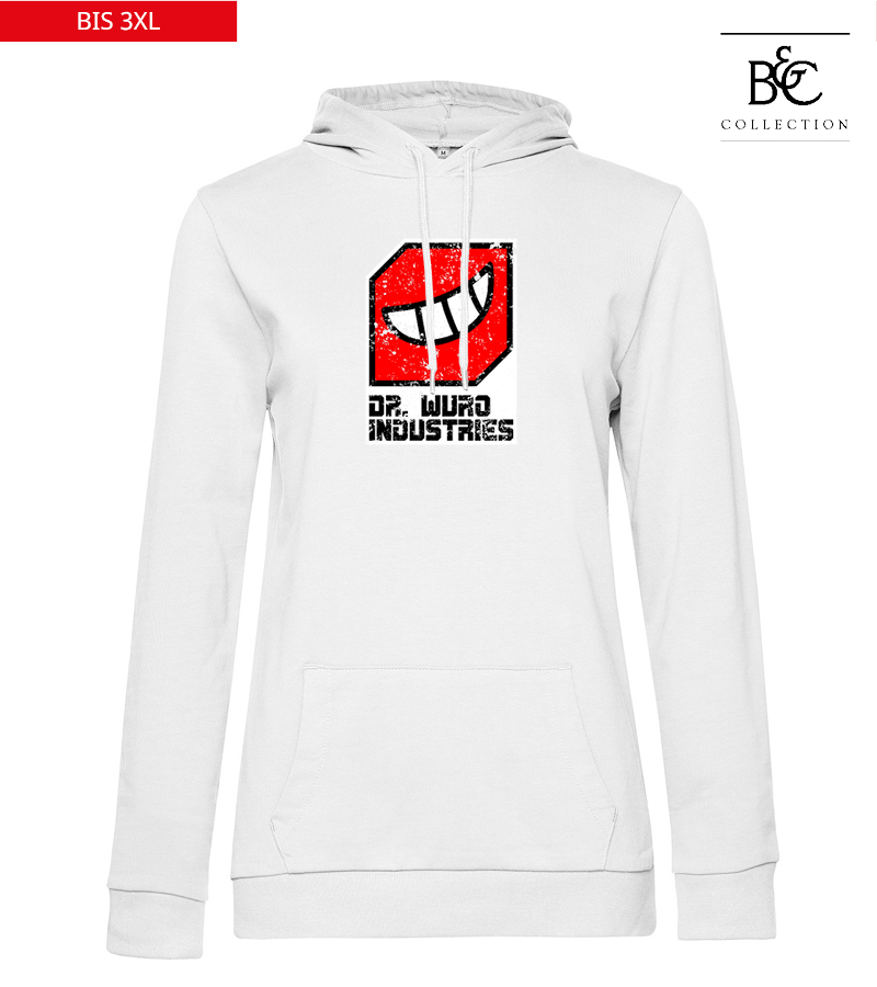 B&C Damen Hoodie White "Uwe Frontprint"