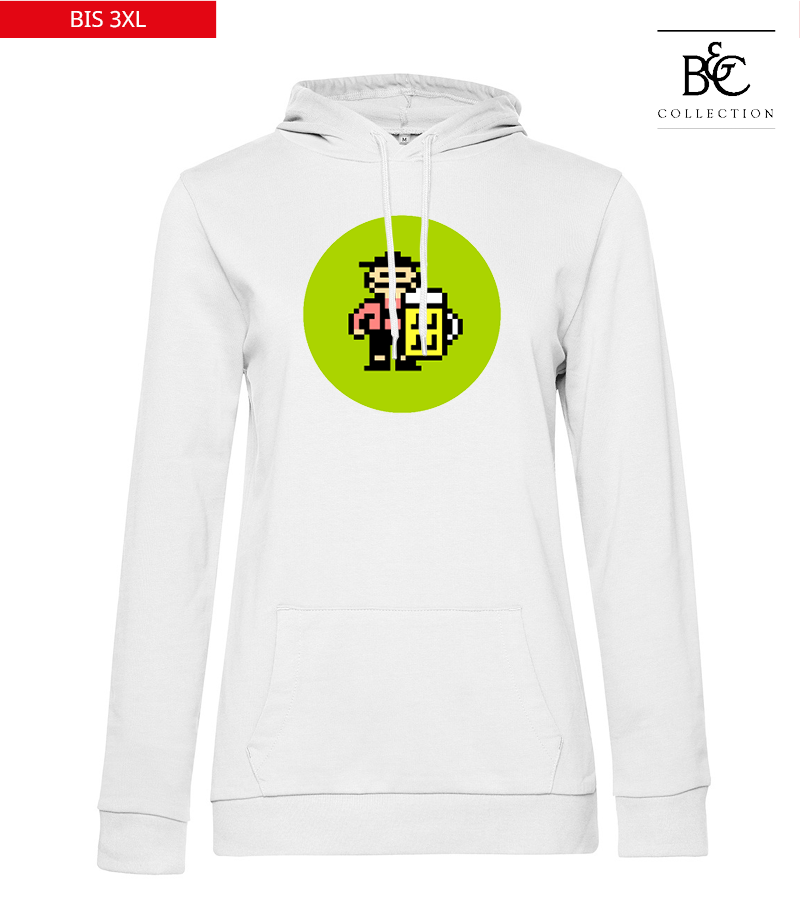 B&C Damen Hoodie White "Isack"