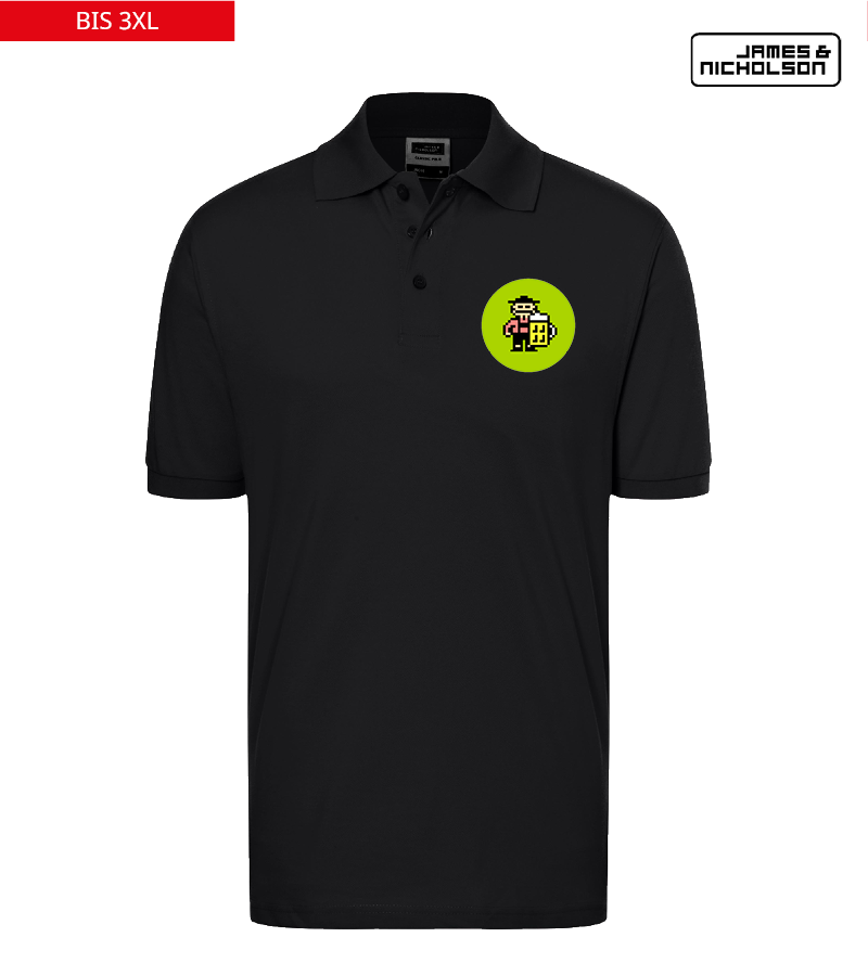 J+N Herren Polo-Shirt Black "Isack"