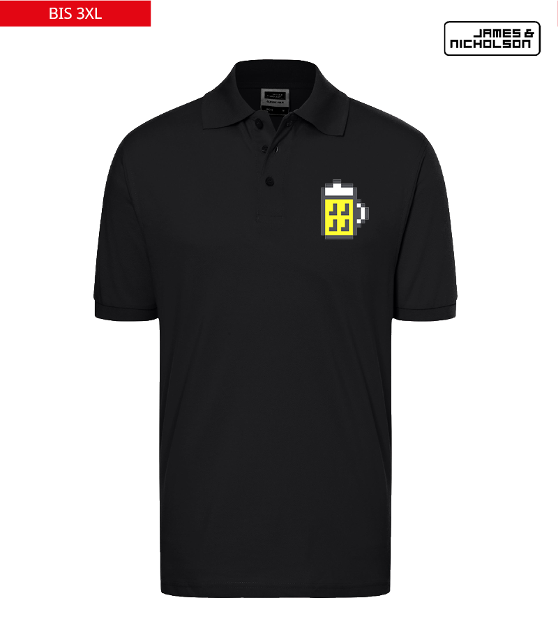 J+N Herren Polo-Shirt Black "Bono"