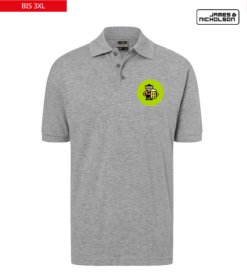 J+N Herren Polo-Shirt Heather Grey "Isack"