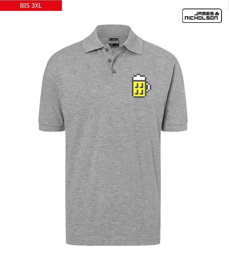 J+N Herren Polo-Shirt Heather Grey "Bono"