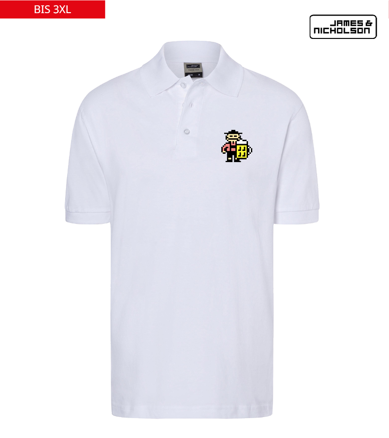 J+N Herren Polo-Shirt White "Jacob"