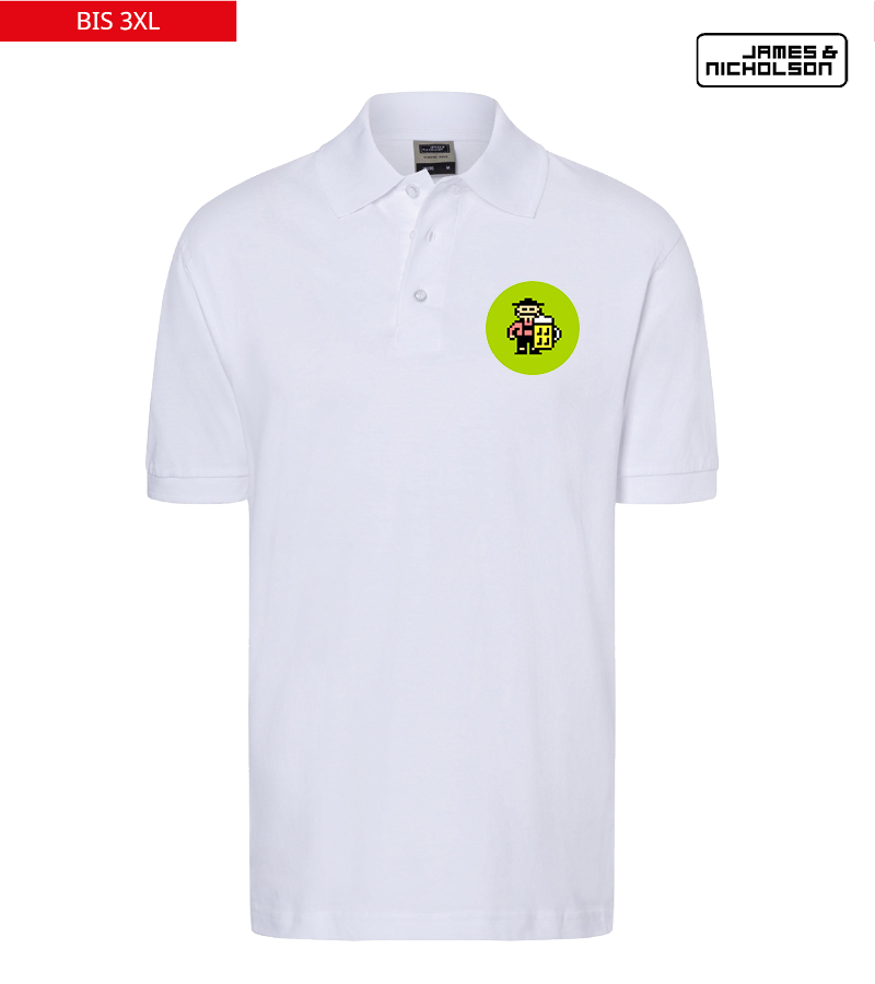 J+N Herren Polo-Shirt White "Isack"