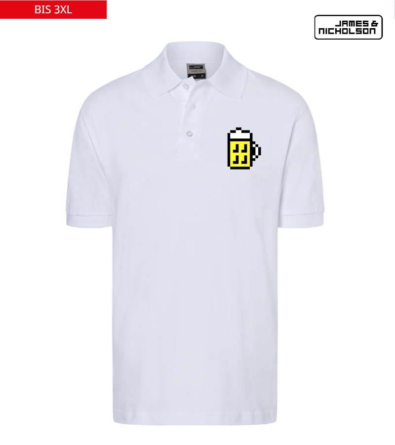 J+N Herren Polo-Shirt White "Bono"