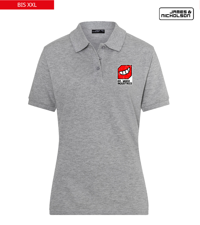 J+N Damen Polo-Shirt Heather Grey "Uwe"