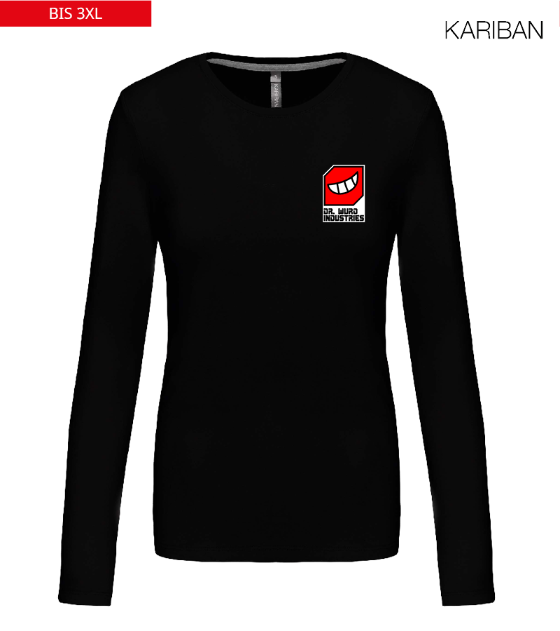 Kariban Damen Langarmshirt Black "Anton"