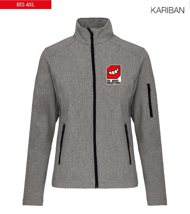 Kariban Damen Softshelljacke Marl Grey "Anton"