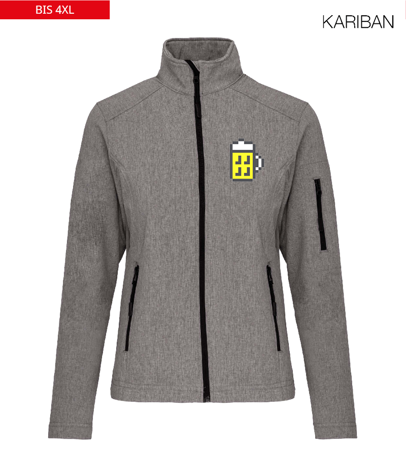Kariban Damen Softshelljacke Marl Grey "Bono"