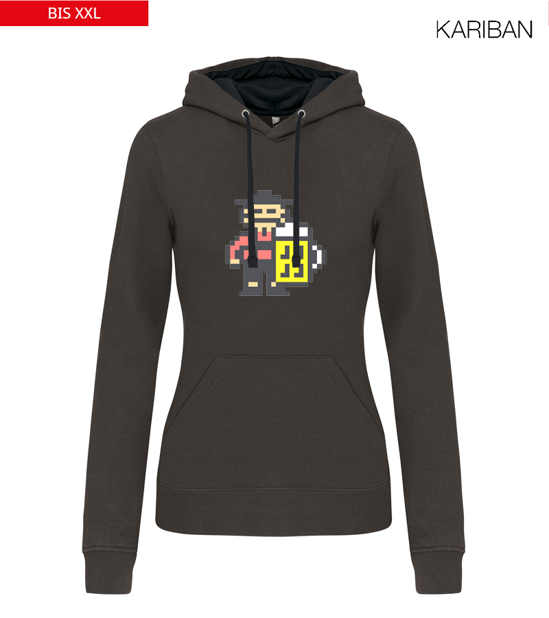 Kariban Damen Hoodie Dark Grey Black "Jacob"