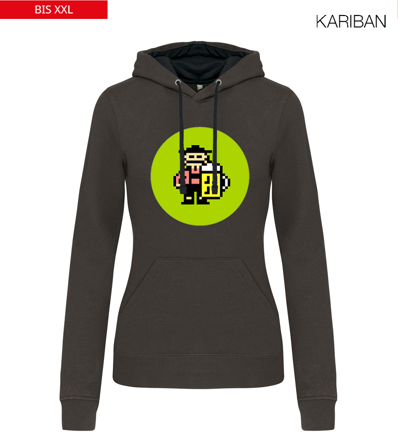 Kariban Damen Hoodie Dark Grey Black "Isack"