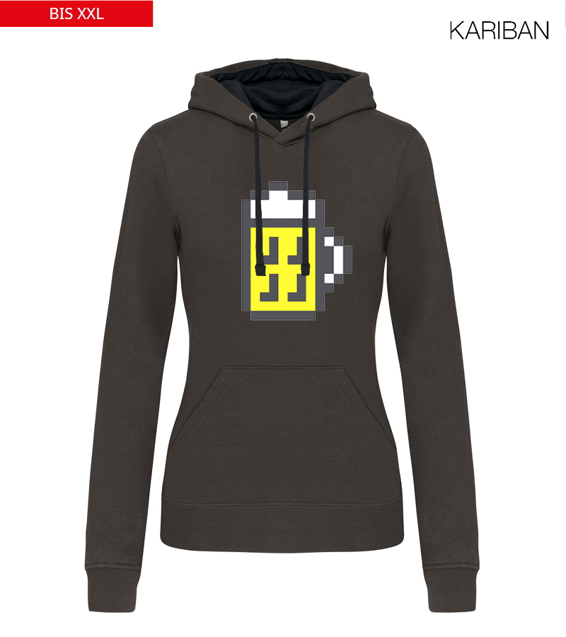 Kariban Damen Hoodie Dark Grey Black "Bono"