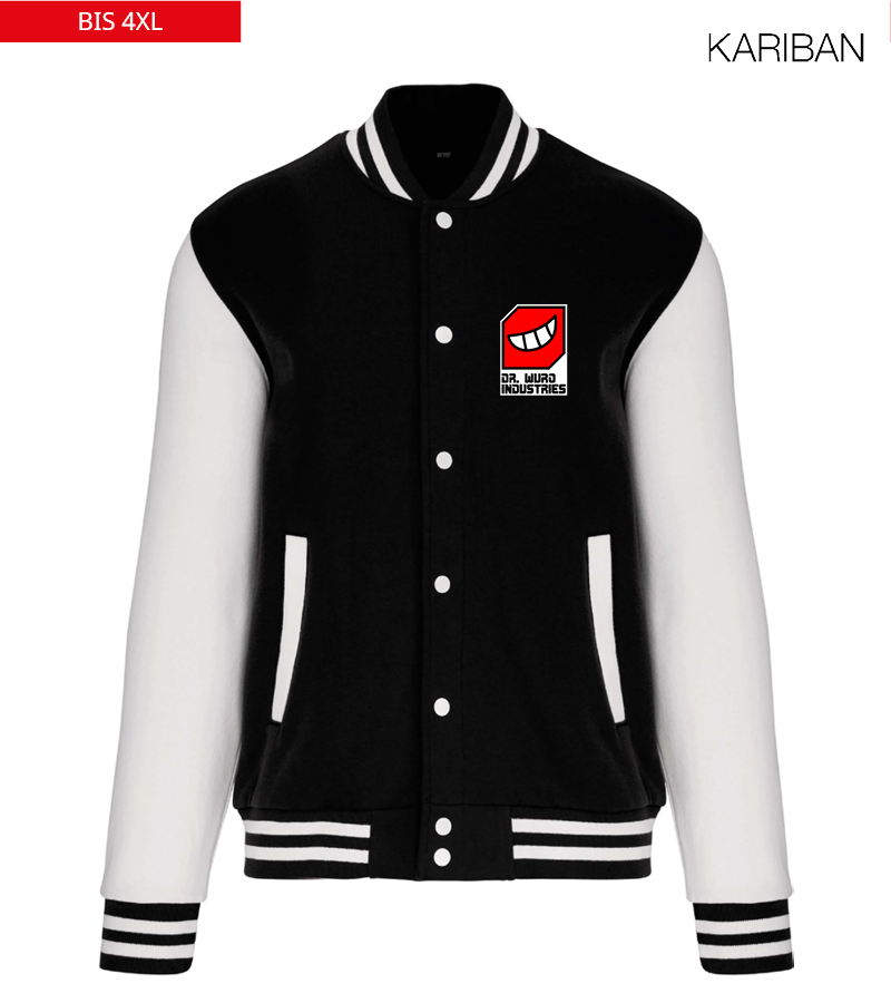 Kariban Unisex Collegejacke Black White "Anton"
