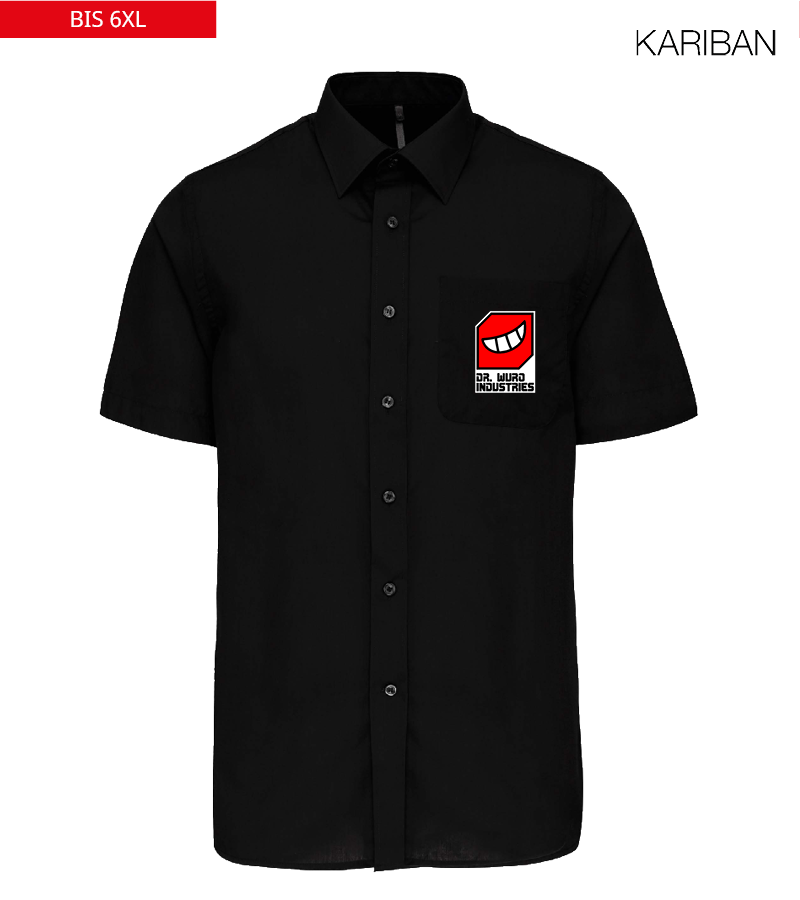 Kariban Herren Kurzarmhemd Black "Anton"