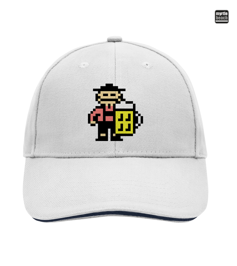 Myrtle Beach Unisex 6 Panel Sandwich Cap White "Jacob"