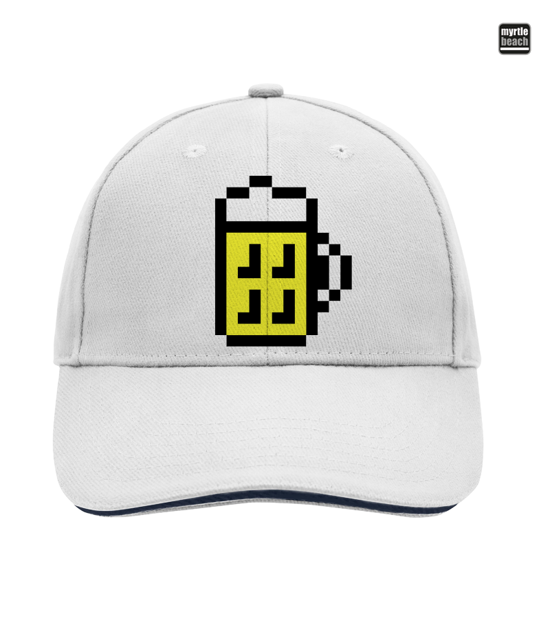Myrtle Beach Unisex 6 Panel Sandwich Cap White "Bono"
