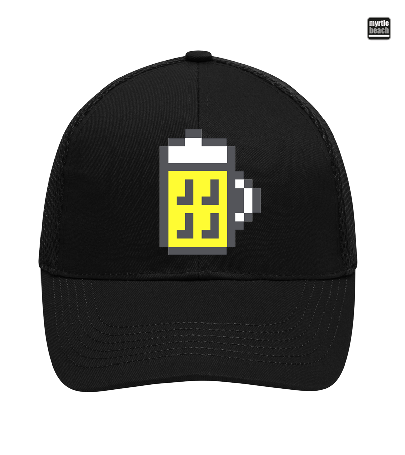 Myrtle Beach Unisex 6 Panel Air Mesh Cap Black "Bono"