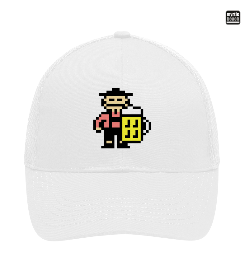Myrtle Beach Unisex 6 Panel Air Mesh Cap White "Jacob"