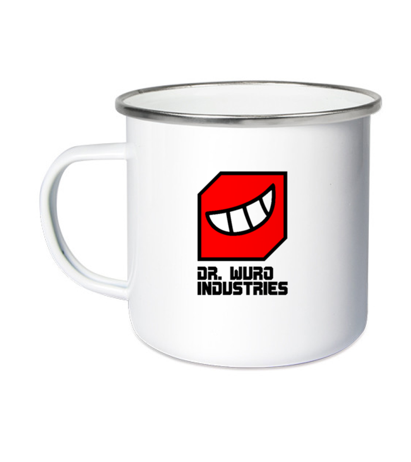 Emailletasse White Silver "Anton" B